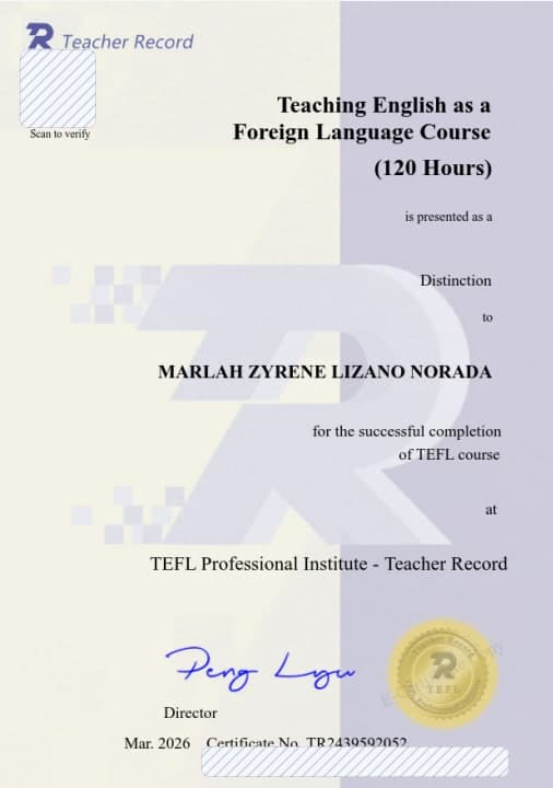 TEFL 证书